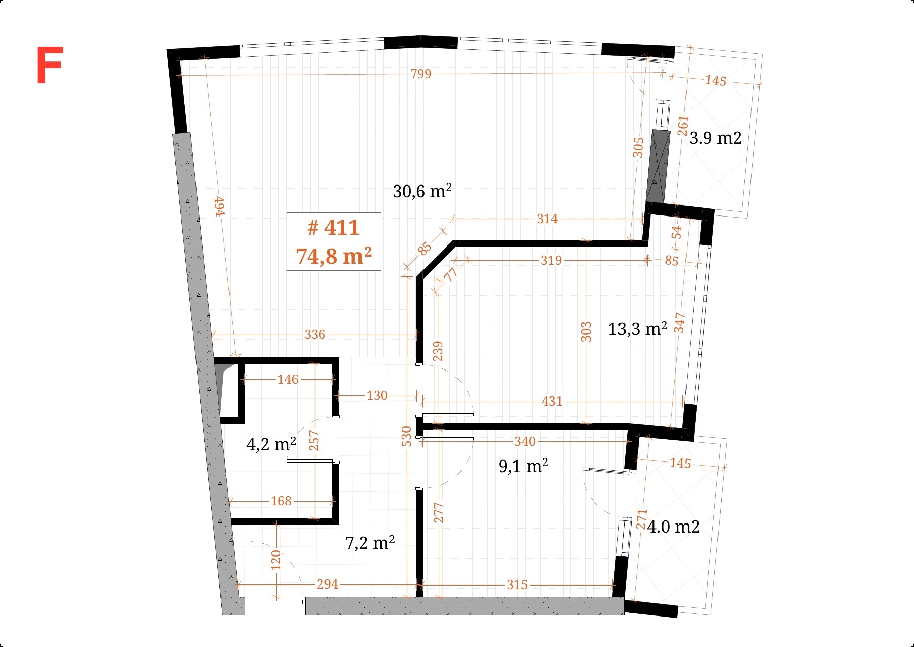 Dimensioned plan